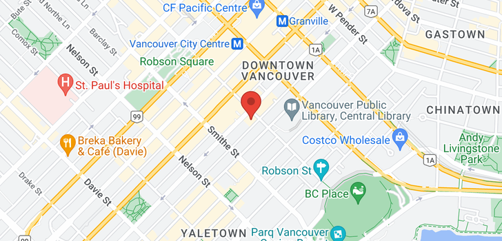 map of 1007 480 ROBSON STREET